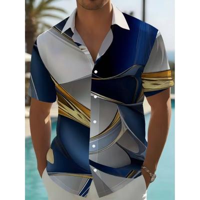 Cămașă Bărbați Model Retro Fashion Imprimeu 3D Cămașă cu nasturi Cămașă casual Cămașă de vară Mânecă scurtă Îmbrăcăminte zilnică pentru vacanță