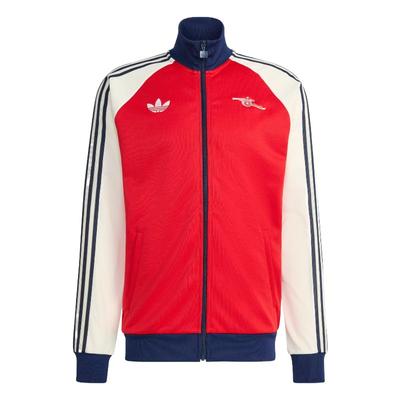FC Originals Retro Chaqueta de chándal con cremallera completa y cuello alto para hombre Roja KB1793