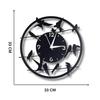 Uhr für Zuhause, Büro, Wohnzimmer, Schlafzimmer, Kinderzimmer & Küche | Große Größe Stilvoll Neueste Heimdekoration| (33 X 33 CM) | Schwarze Farbe (Batterie enthalten)