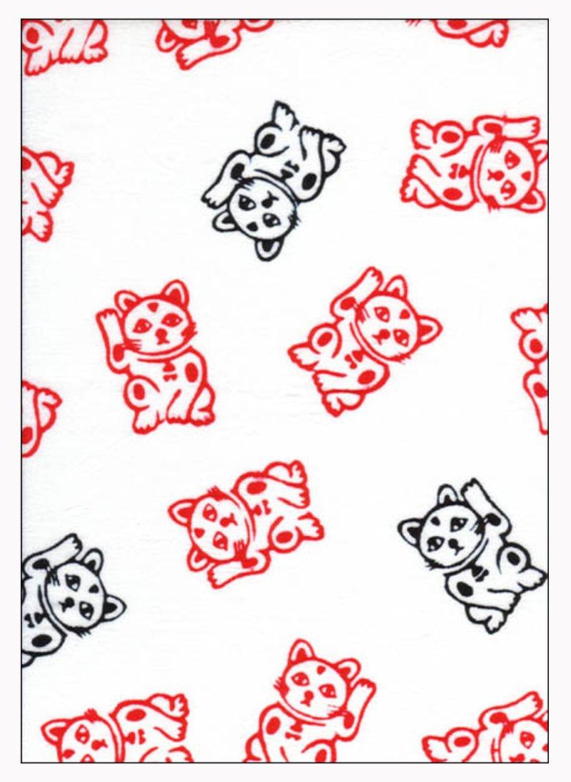 

Тенугуи Рука с дизайном Сделано в Нива-дзомэ Полотенце, Тю-сен (окрашенный крашение), 100% хлопок, Япония, Манэки-нэко (Lucky Cat)