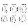 6Pcs Christmas Biscuits Mold Santa Claus Snowflake Christmas Tree Sugar Cookies Baking Tool Stainless Steel Cutting Mold Set