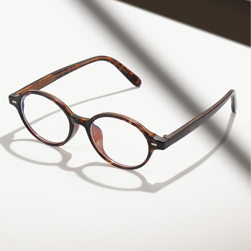 Artistic Retro Oval Framed Anti-Blue Light Glasses For Men And Women Personality Eye Protection Comfortable Decorative Eyewear