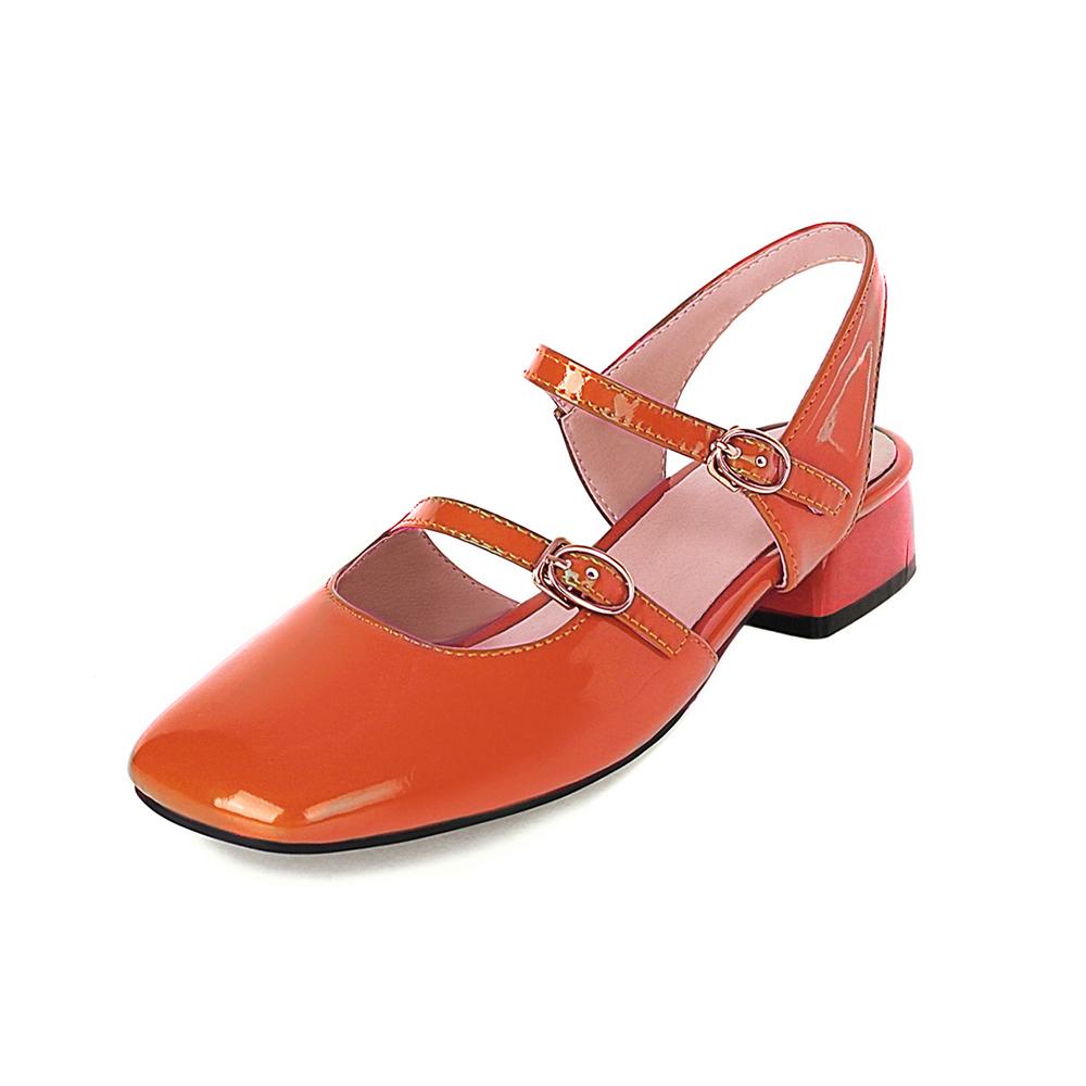 Fashion 2025 Gladiator Sandals Women Shoes Sexy Square Toe Pumps Ankle Strap Buckle Ladies Zapatos Mujer Low Heels Size 34-43 Green Red