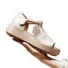 New Soft Leather Sandals, Flat Velcro Casual Open-toe Soft-soled Shoes, Versatile and Fashionable Women's Shoes