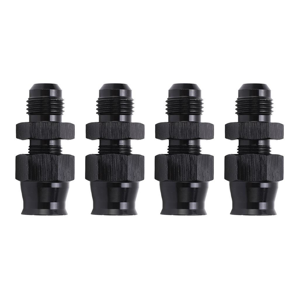 4PCS AN6 Adapter Male Thread Aluminium Alloy Leakage Proof with Brass Ferrule for Liquid Gas Diesel Oil 5 16in