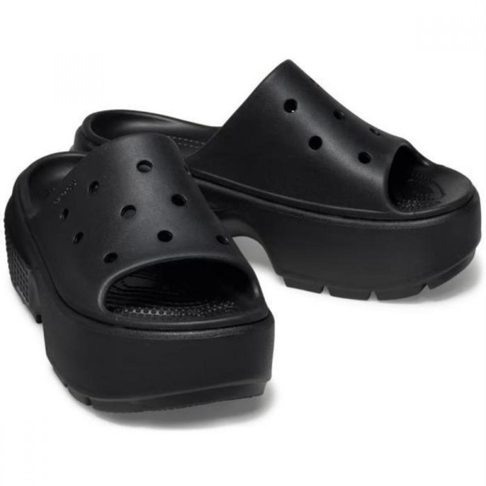 

Crocs Comfortable High Heeled Slide Slippers Black Hc02 Stomp BLACK/M4W6/230