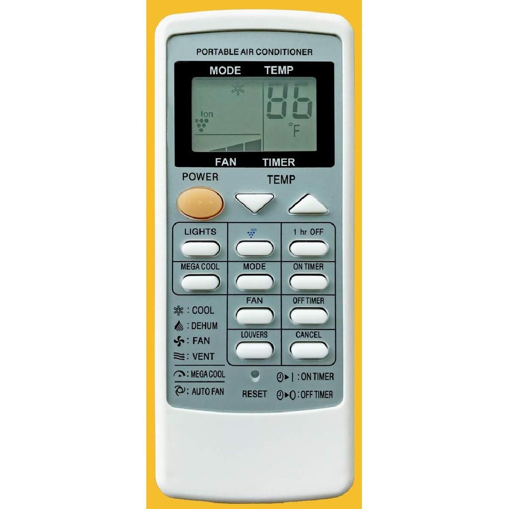 Replacement for Sharp Portable Air Conditioner Remote Control CRMC-A705JBEZ CV-P09LV AY-A9GR CV-2P10SC CV-P09LX CV-P10LC CV-P10MC CV-P10NC CVP10NC-D