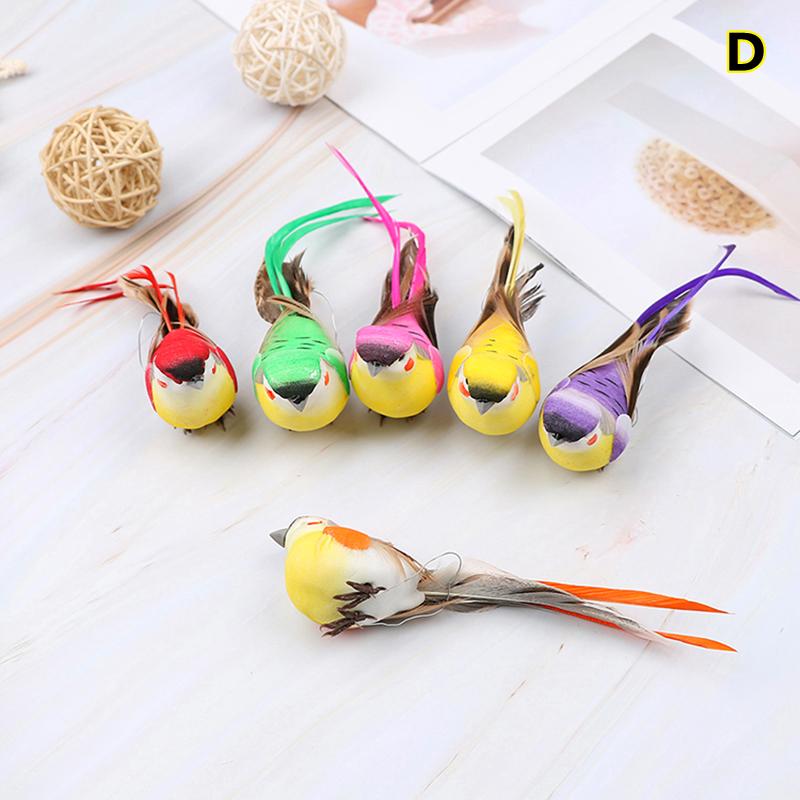 1PC Colorful Fake Bird Artificial Foam Simulation Birds with Feather DIY Wedding Decorations Christmas Ornaments