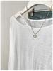 Women's Blue Off-the-Shoulder Sun Protection Long-Sleeve T-Shirt, Summer Loose Fit Cover-Up Top