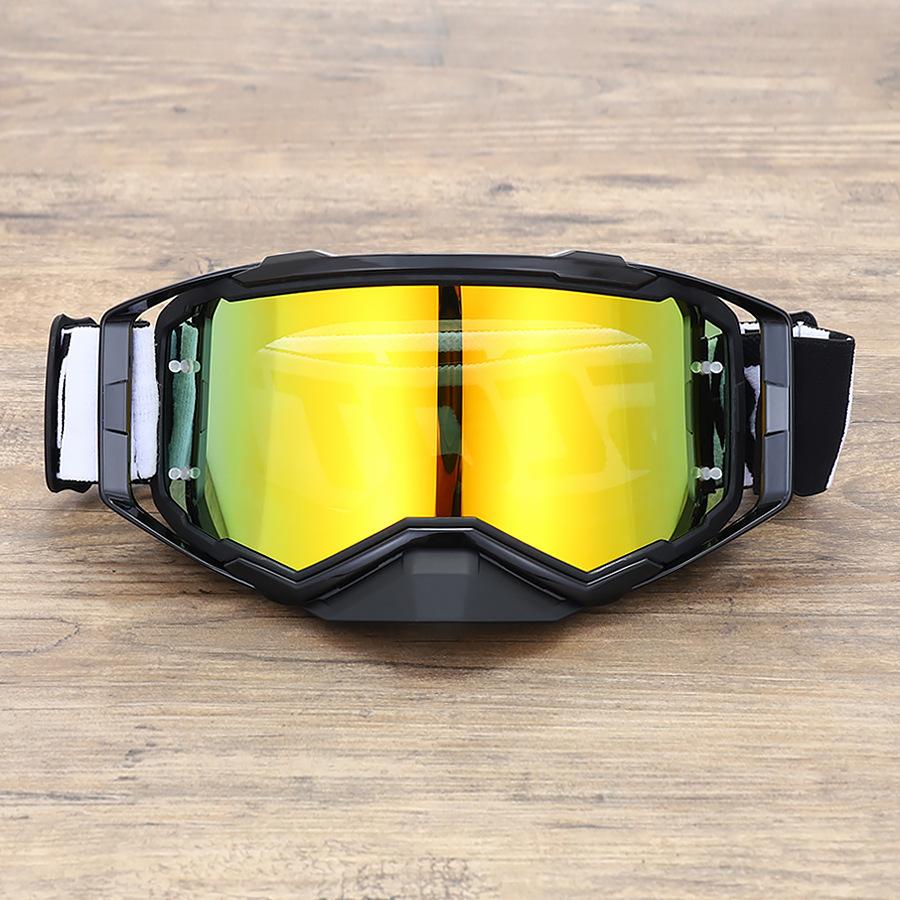 

Motorcycle goggles for outdoor riding, windproof, sandproof, dustproof helmet goggles, sports glasses All-black frame with red