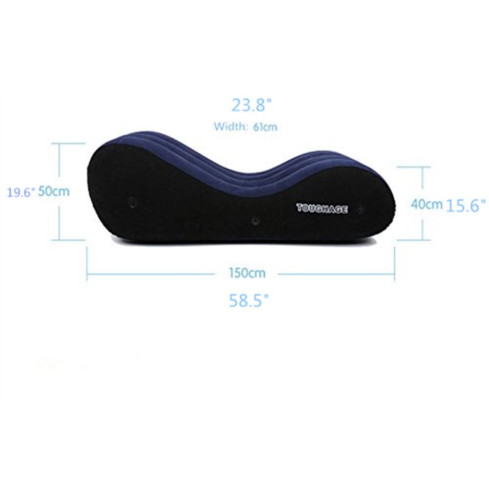 Canapé-lit Gonflable Sexuel - Coussin D'air Portable - Aide Aux Positions - Bleu