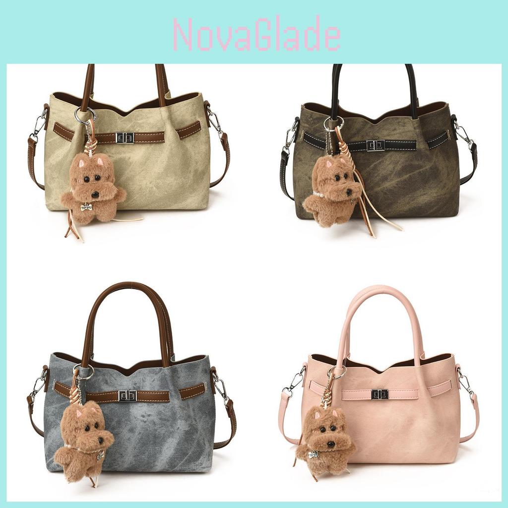 Urban Style Water Bucket Shoulder Bag For Women With Details And Zipper