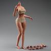 Scale Seamless Female Figure 12 Inch Super Flexible Steel Frame Construction Silicone Smooth Skin Miniature Action Figure Doll with Detachable Feet