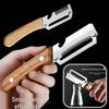 2-Piece Stainless Steel Peeler & Bottle Opener with Wooden Handle