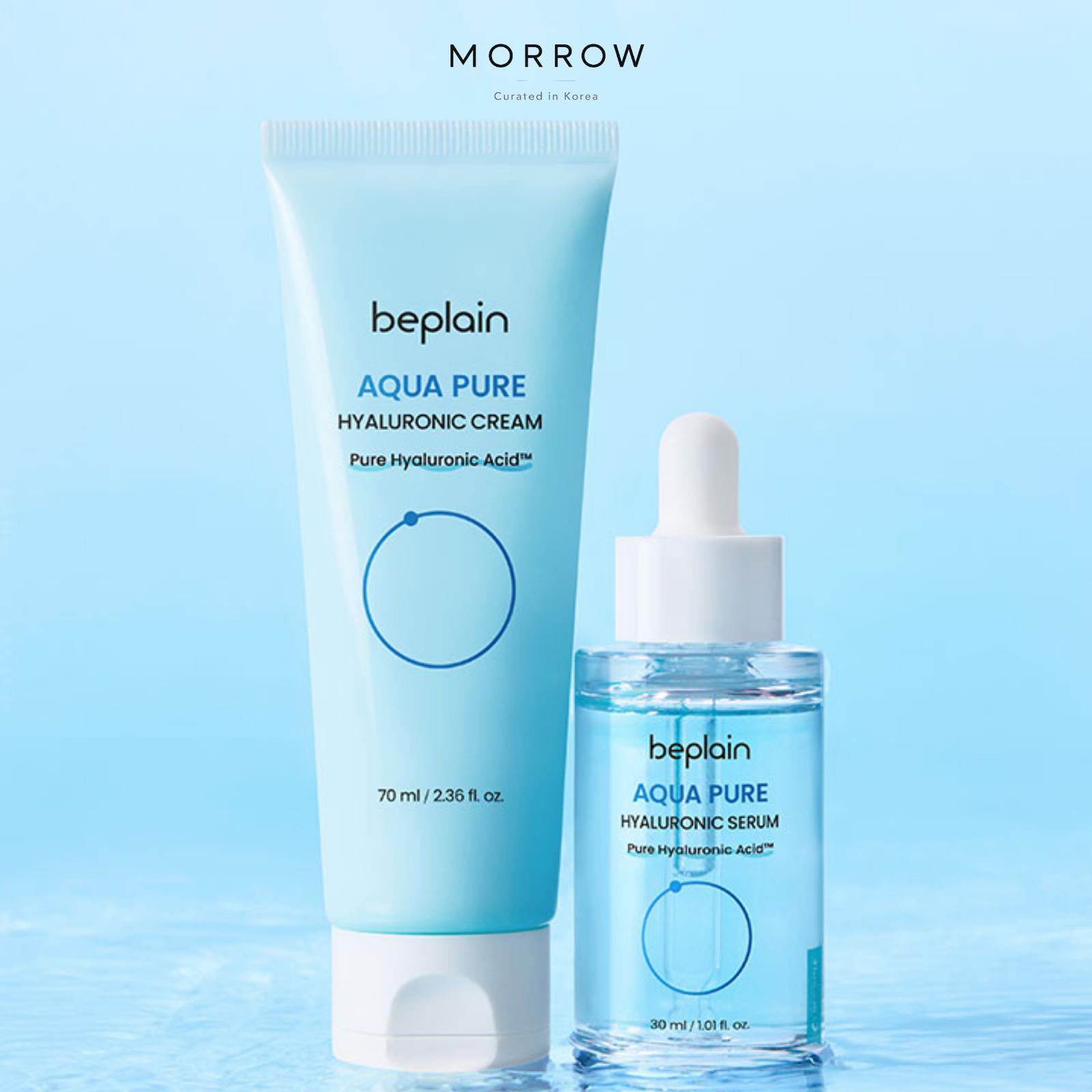beplain Aqua Pure Hyaluronic Serum & Cream Set Intensive Hydration and Skin Barrier Care 30ml + 70ml Set (30ml + 70ml)