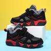 Winter Fleece Lined Kids Running Shoes Lightweight Breathable Athletic Sneakers with Hook and Loop Closure for Elementary School Children
