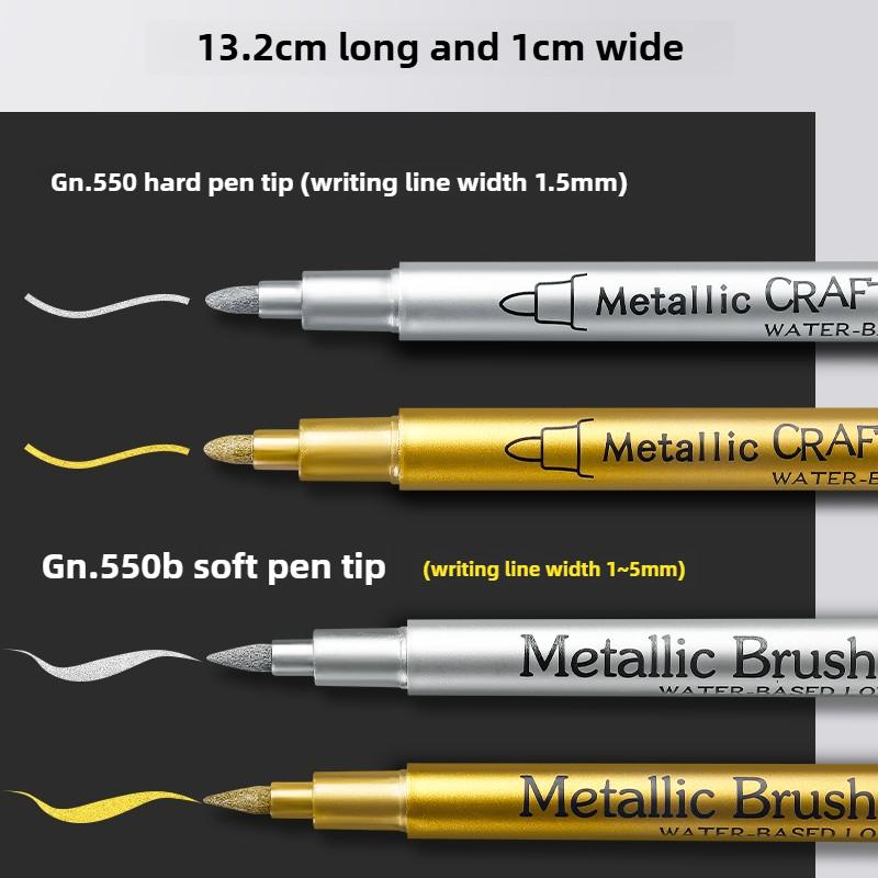 6pcs Waterproof Metallic Permanent Marker Pens for DIY - Ideal for Resin Molds, Gold & Silver Drawing - Essential Craft Suppli