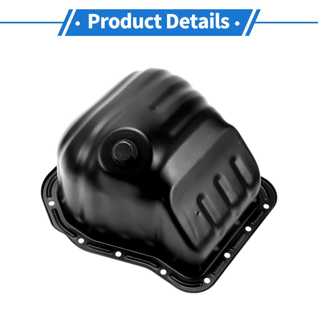 UXCELL No.11109AA093 Engine Oil Pan Oil Pan Sump Transmission Oil Pan for Subaru Forester 1999-2005 Iron Black