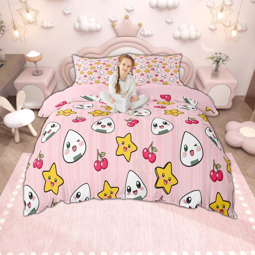 Homewish Cute Wildlife Duvet Cover Set For Kids Deer Highland Cow Bedding Butterfly Duck Koala Comforter Cover Set