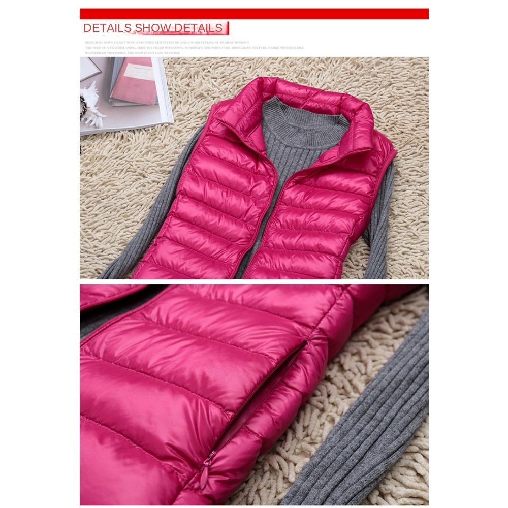 Women's Lightweight Down Vest Women's Plus Size Slim Fit Short-Length Fall/Winter Vest Arrival Portable Mini Vest