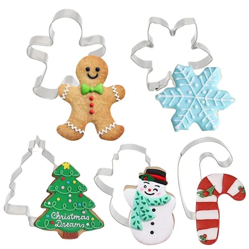 20pcs Stainless Steel Christmas Cookie Cutter Set Mini Baking Mold for Cookies Vegetables and Holiday Desserts