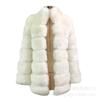Autumn and winter new stand-up collar jacket, medium and long slim-fitting imitation fox hair thermal coat