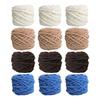 3 Skeins Chunky Chenille Yarn 70M Long Soft Plush Yarn Bulky Yarn for Crocheting Hand Knitting Throw Blanket Cushion Scarf