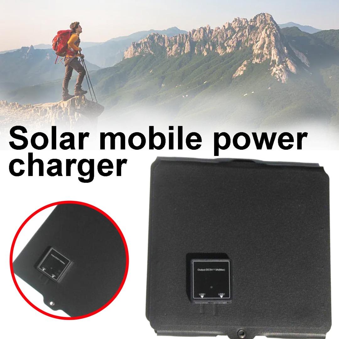 

PDTO 15W DC 5V Складное портативное зарядное устройство для солнечной панели Водонепроницаемый ETFE Выход Двойной USB
