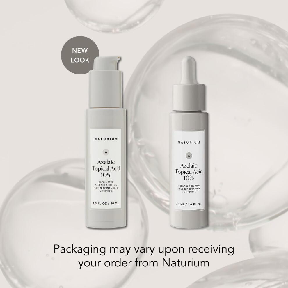 Naturium Acido Azelaico 10% per uso topico, Trattamento di bellezza per viso e cura della pelle con Niacinamide e Vitamina C, 28 g