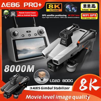Noua dronă AE86 Pro Max 8K ESC Cameră duală EIS Profesională GPS fără perii 5G 360° Evitarea obstacolelor Quadcopter pliabil 8KM Jucărie pentru fotografie cu gesturi