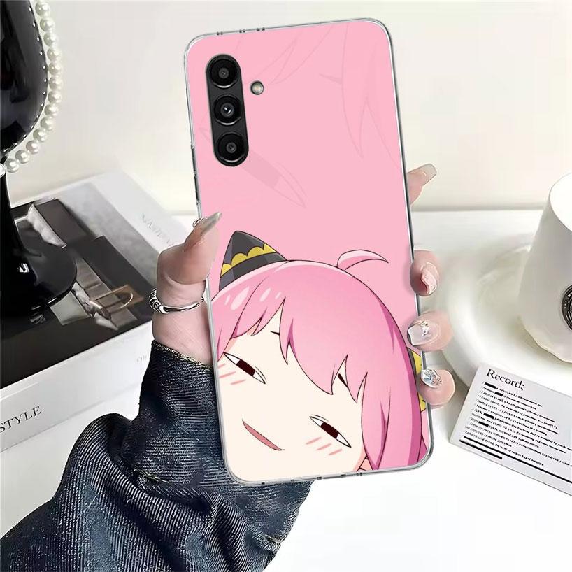 S-Spy Family Anya Phone Case For Samsung Galaxy A13 A14 A15 A16 A17 A53 A54 A55 A56 A57 A33 A34 A35 A36 A37 A23 A24 A25 A26 Gala