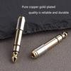PASOW 1/4'' Male to 1/8'' Female Stereo Headphone Adapter 6.35mm to 3.5mm Audio Adapter Pure Copper for Headphone, Amplifier, Guitar, 2 Pack
