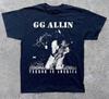 Maglietta GG Allin Band Maglietta Unisex in Cotone Nera GG Allin Band S5XL VN2748