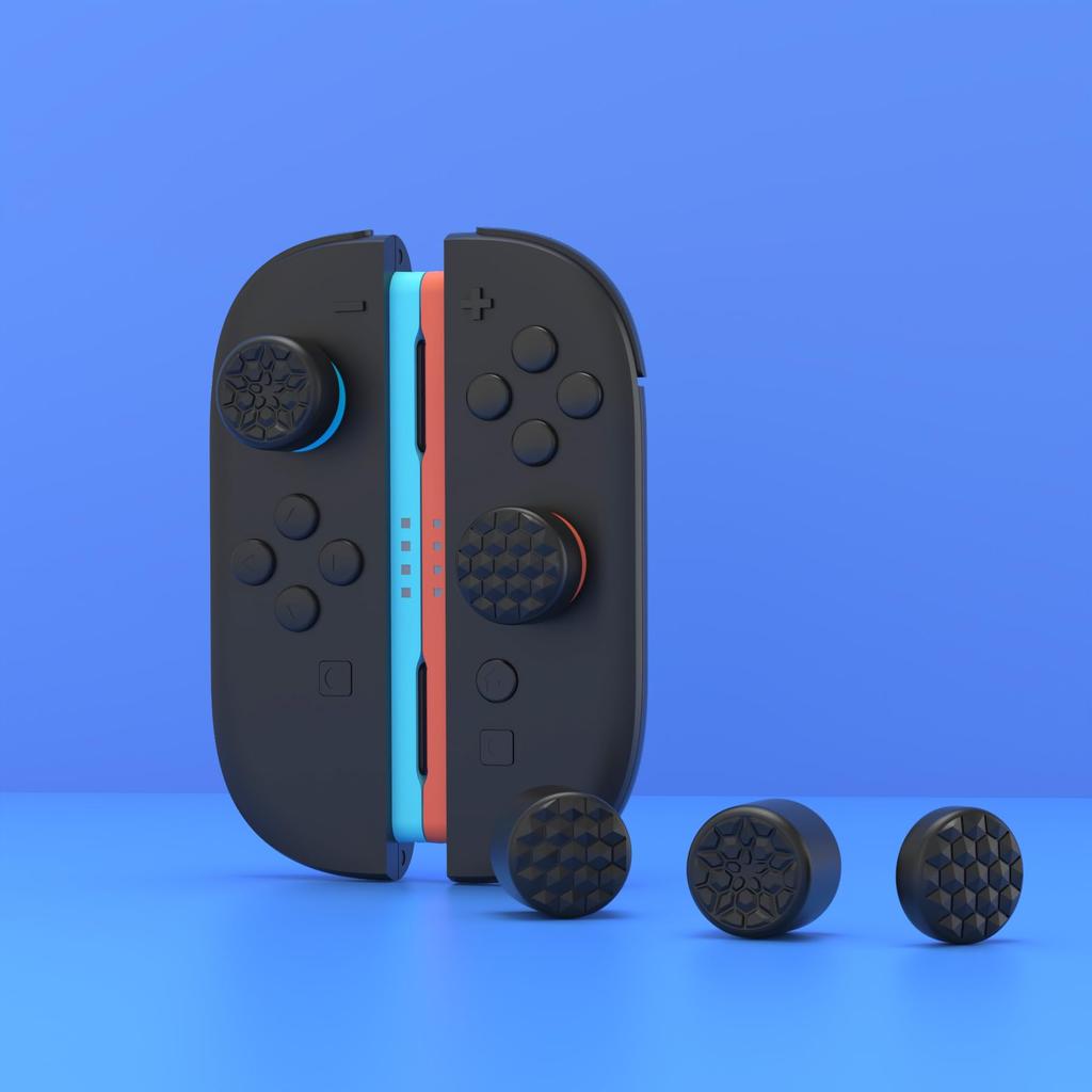 PlayVital QUANTUM Pro Ergonomische Daumenkappe für die 2025 Neue Switch 2 Drei Höhenverstellungen Verbessertes Zielen Diamanttextur Crack Bomb Design –