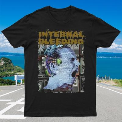 2025 New INTERNAL BLEEDING - Corrupting Influence Printed Unisex Street Fashion Trendy Short Sleeves Made of Pure Cotton Round