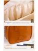 Influencer Leather Makeup Bag: High-Value Portable, Waterproof, Large Capacity for Lipstick & Brushes
