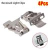 4 Bucăți Clipsuri Metalice pentru Spoturi Încastrate cu Arc cu Suport Clipsuri de Montaj Lampă Plafon Argintii cu Trei Găuri Clipsuri cu Arc pentru Montaj Iluminat