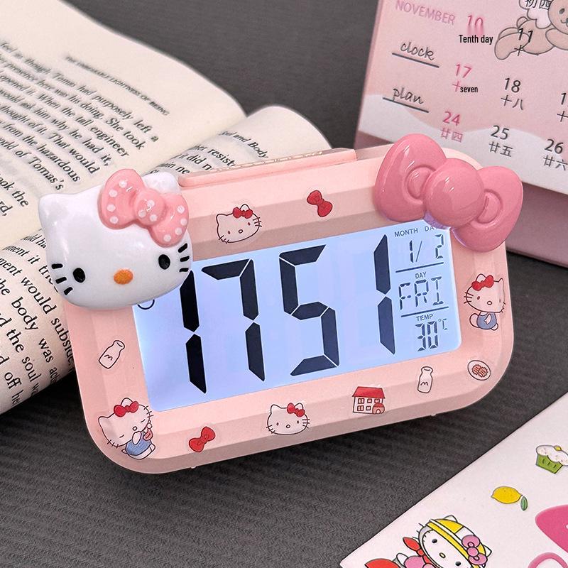 Luminous Cute Beaver Alarm Clock - Multifunctional Silent Desktop Clock with Timer for Dorms and Bedside.