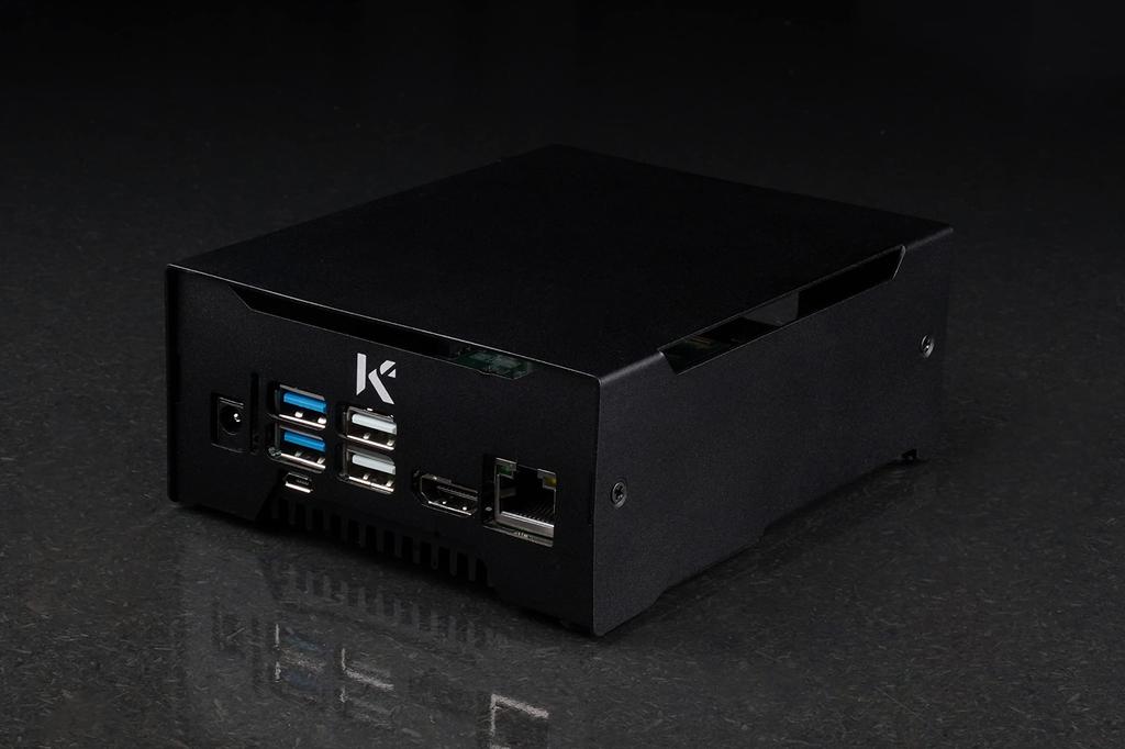 KKSB Pouzdra Pouzdro pro Odroid M1, Pískovaný hliník, Černý eloxovaný povrch