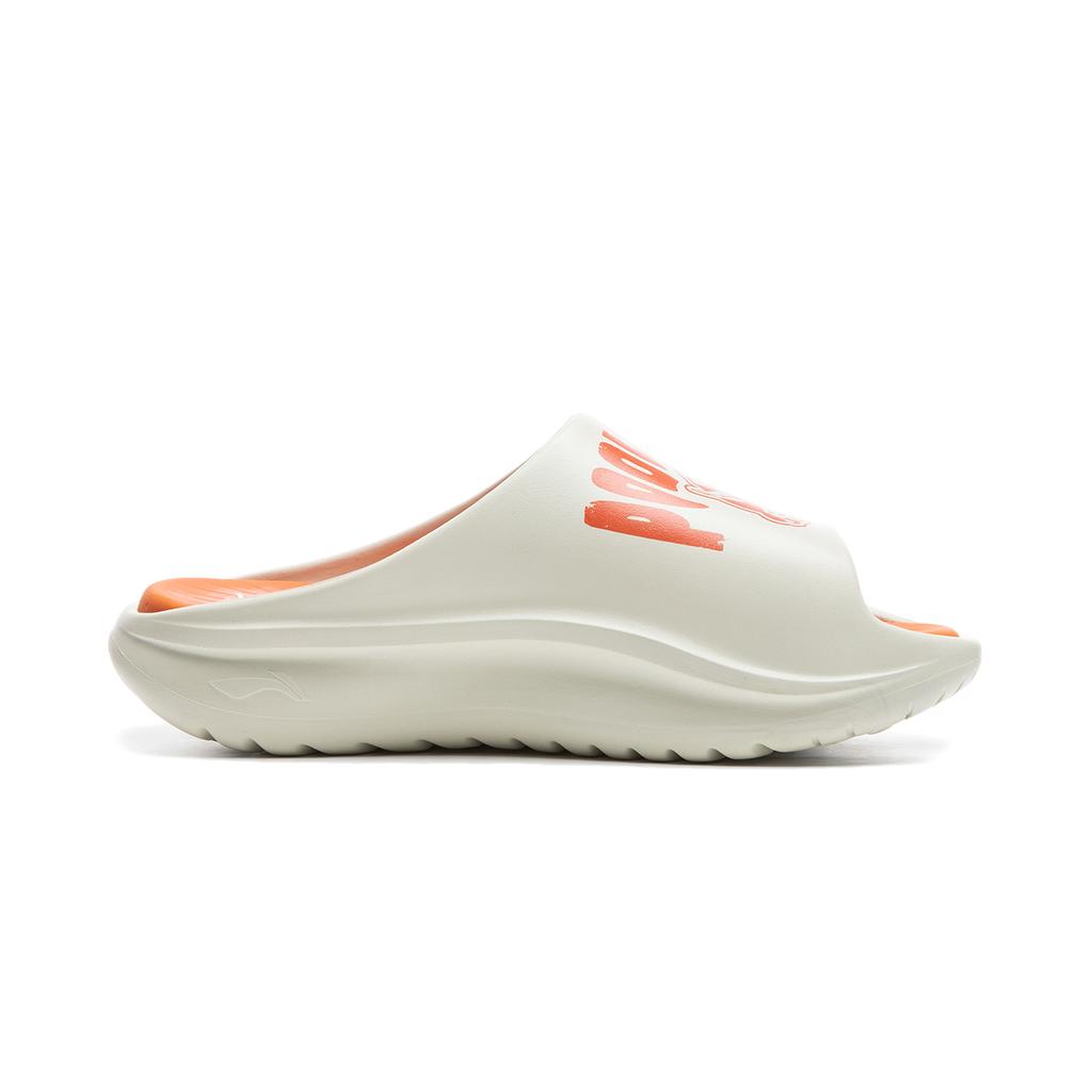 LOL X Li Ning SOFT SLIPPER Slip Resistant Odor Resistant Abrasion Resistant Slide Slippers Unisex Pearl White AGAU027-3