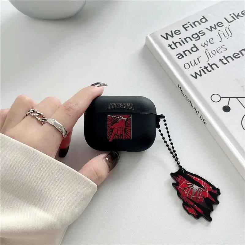 Spiderman Apple Airpods pro2 Protective Case 2/3 Generation Wireless Bluetooth Headphone Case Fashion Cartoon Accessories
