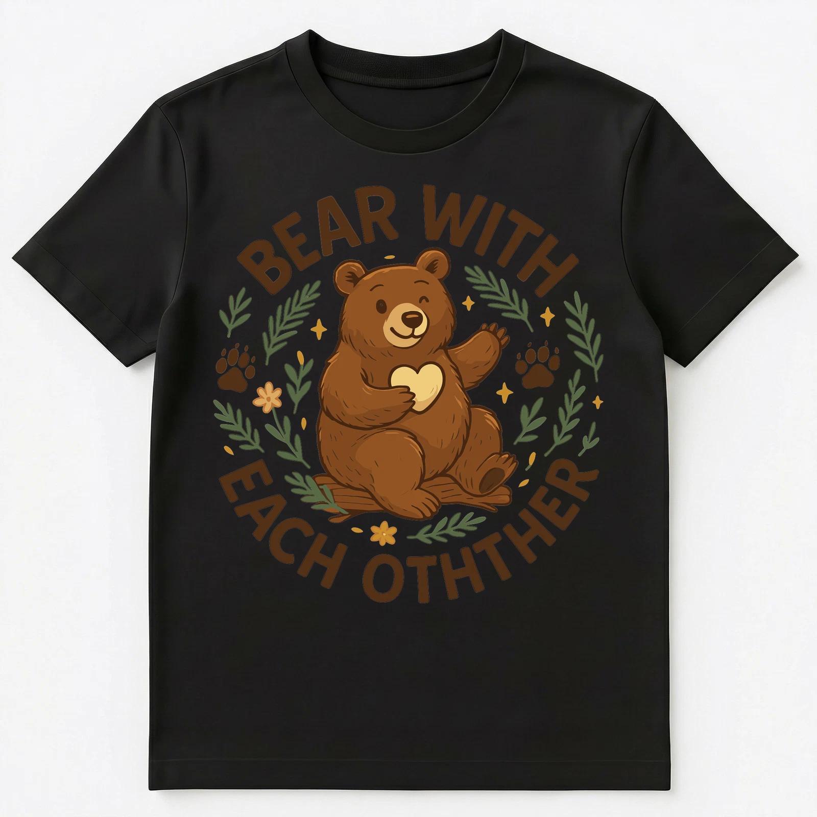 Cute Bear Graphic With Motivational Message Unisex T-Shirt 2XL