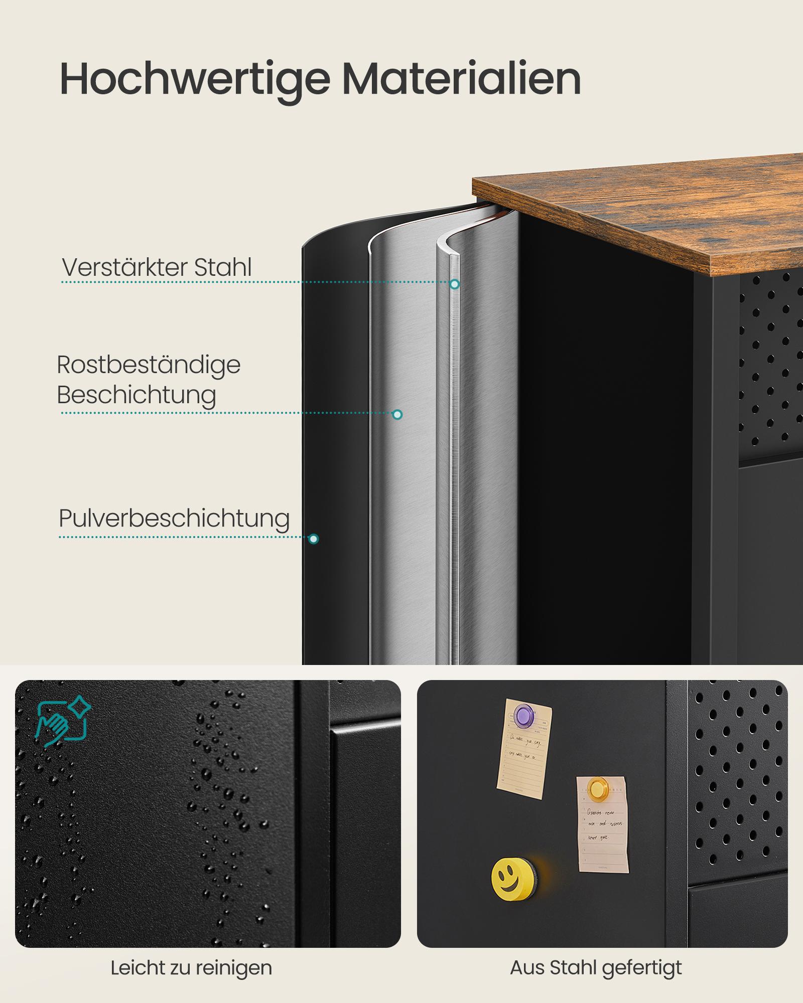 SONGMICS Storage Cabinet, Metal Cabinet with
