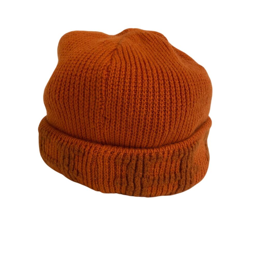 Hermes Gorro de Cashmere com Marca H Laranja Cashmere Feminino Usado