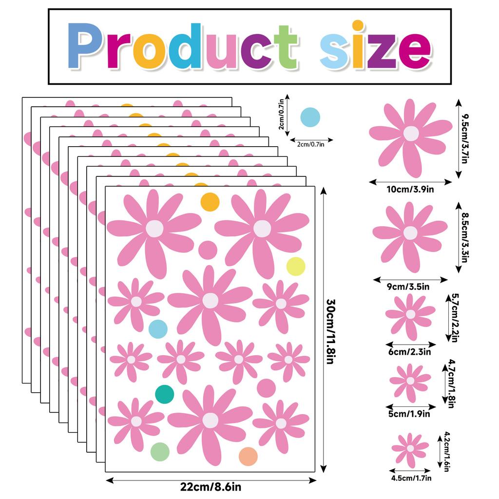 Plants and flowers glass window decoration stickers pvc static stickers warm decoration colorful flowers
