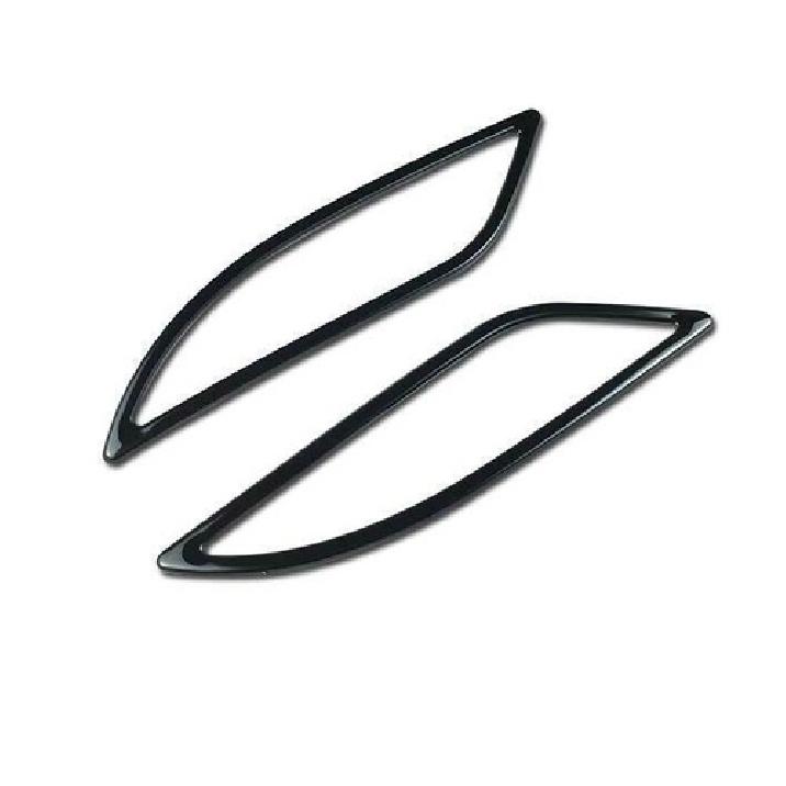 For Chevrolet Malibu 16-18 Black Steel Car Outer Rear Fog Light Frame Cover Trim