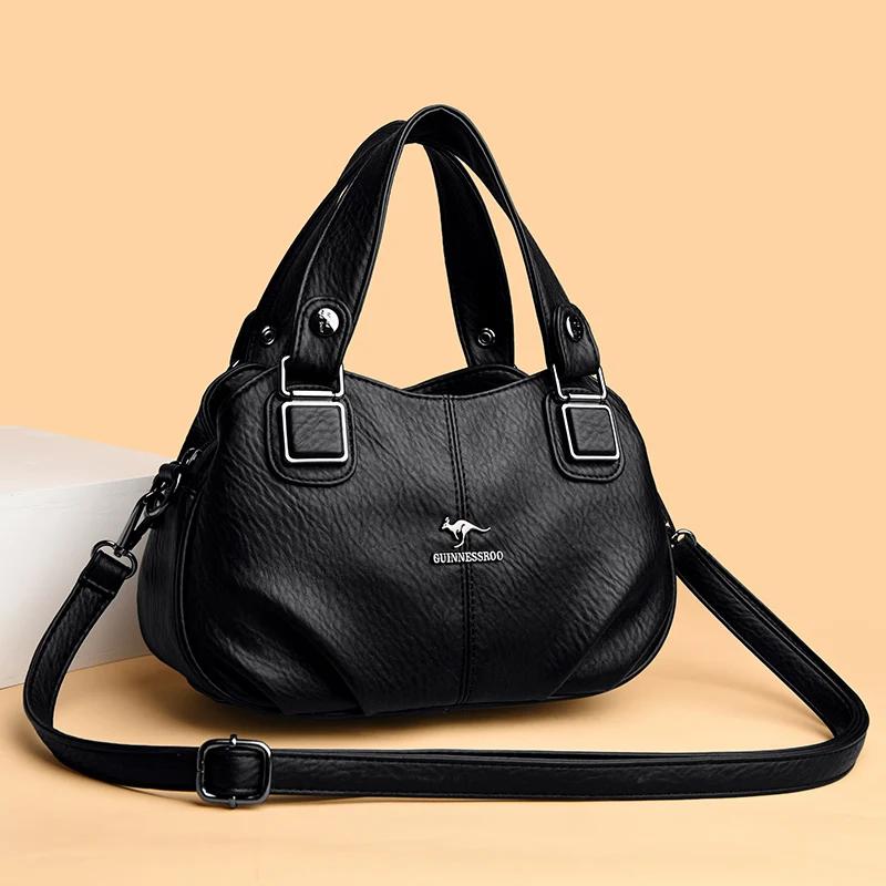 Fashion Women New Shoulder Crossbody Bags Ladies Brand Designer Handbag Female Large Capacity Solid Color Leather Messenger Bags