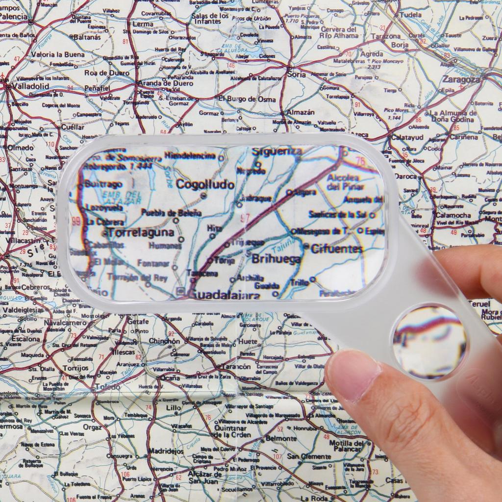 Hakuba KLU-APS25 Aspherical Magnifying Glass, Small, 2.5x Magnifying Glass, Square, Handheld, for Reading and Newspapers