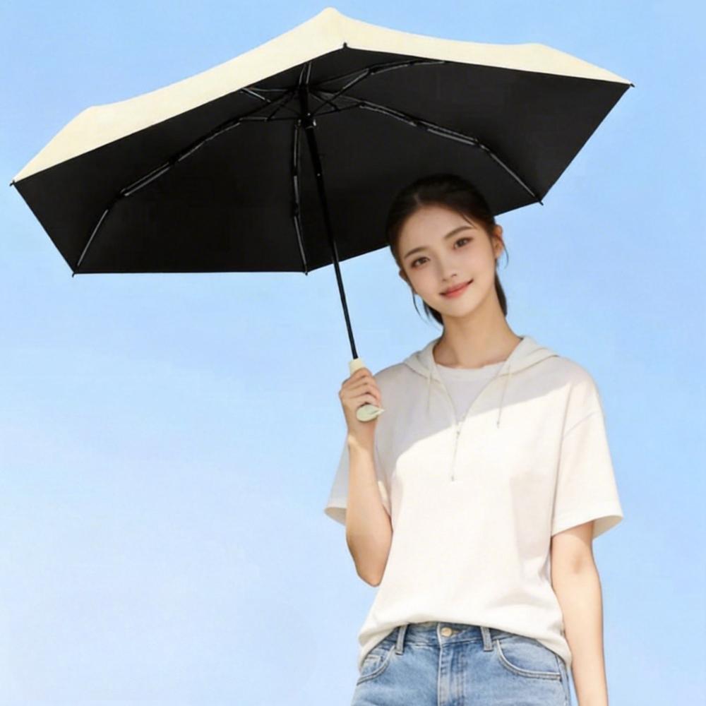 Mini Foldable Umbrella Retractable Five-Fold UV Protection Sunshade Rain Umbrella Sun Protection Against Ultraviolet Rays