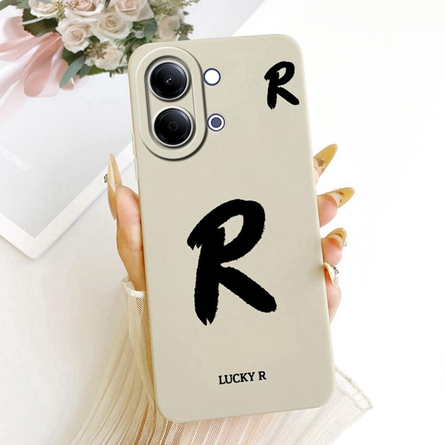 For Vivo Y05 4G Case Y11d Y11 5G Cover Lucky A-Z Letters Soft Silicone Coque Phone Case For Vivo Y21 5G V2553 Cases